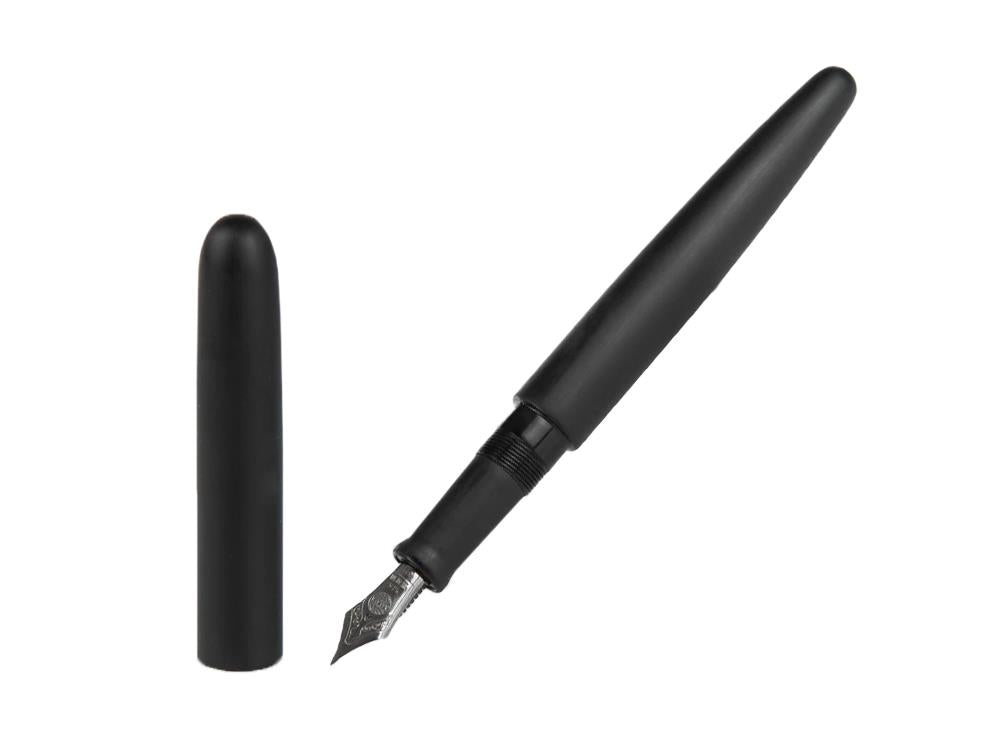 Pluma Estilográfica Nakaya Cigar Long, Black Hairline, Ebonita, Rutenio