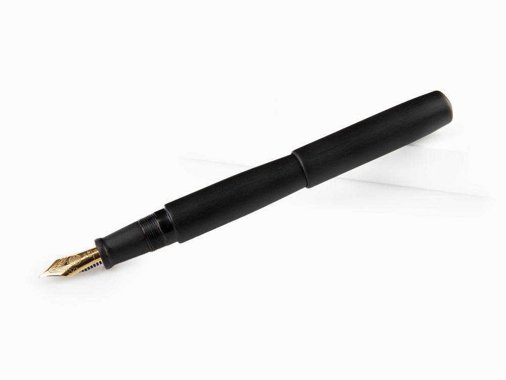 Pluma Estilográfica Nakaya Cigar Piccolo Hairline, Negro, Ebonita