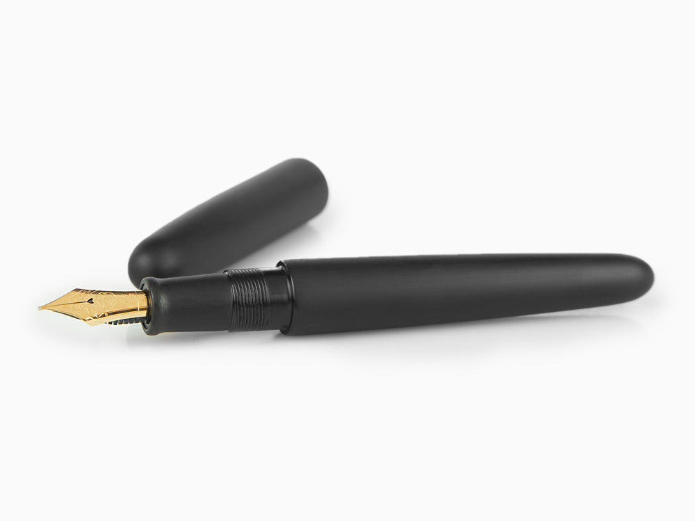 Pluma Estilográfica Nakaya Cigar Portable Black Hairline, Ebonita