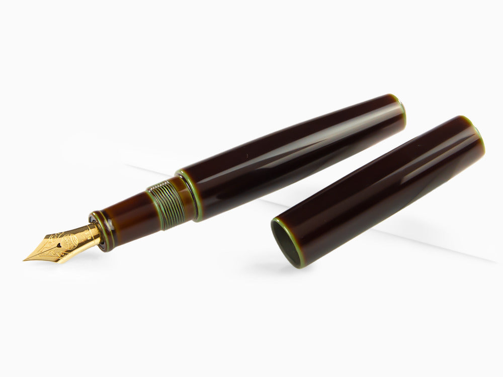 Pluma Estilográfica Nakaya Cigar Piccolo Heki Tamenuri, Ebonita