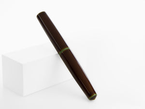 Pluma Estilográfica Nakaya Cigar Piccolo, Heki-Tamenuri, Oro 14k rodio