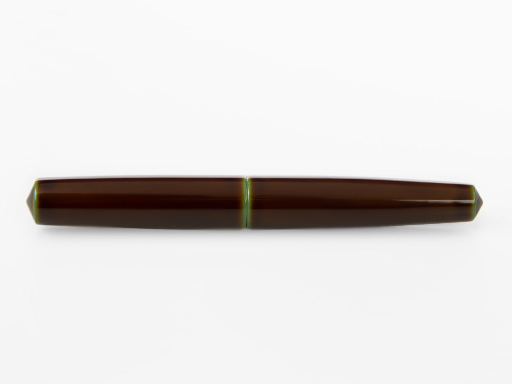 Pluma Estilográfica Nakaya Cigar Piccolo, Heki-Tamenuri, Oro 14k rodio