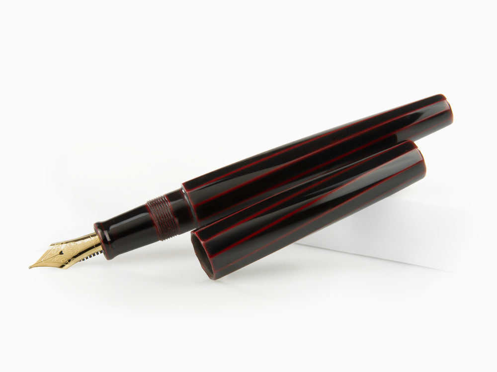 Estilográfica Nakaya Cigar Kuro-Tamenuri, Decapod (TW), Ebonita, Urushi