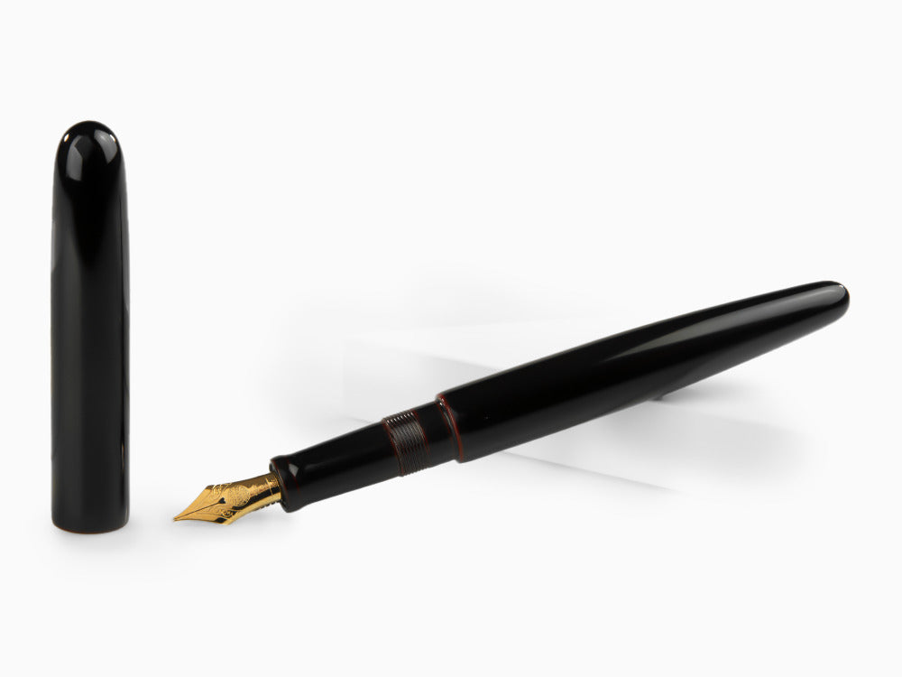 Estilográfica Nakaya Cigar Long Kuro-Tamenuri, Ebonita, Laca Urushi