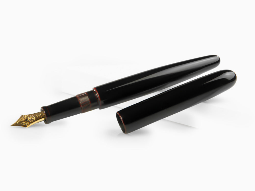 Estilográfica Nakaya Cigar Long Kuro-Tamenuri, Ebonita, Laca Urushi