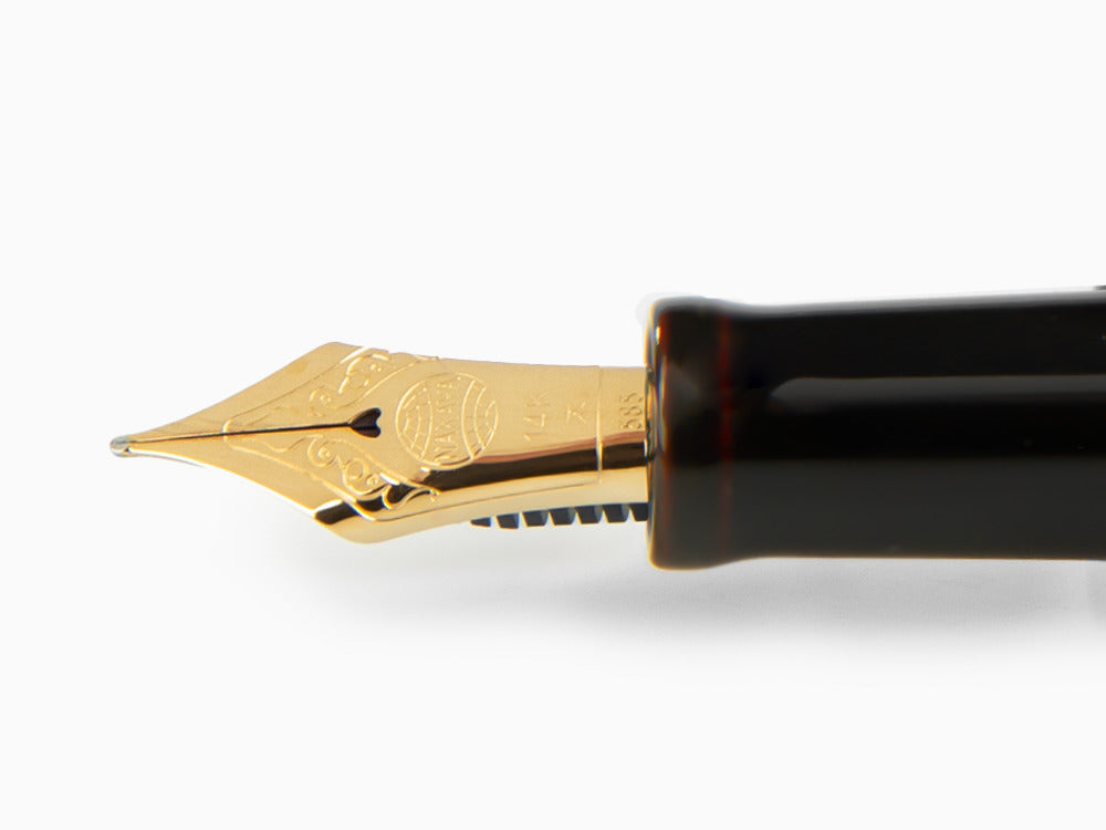Estilográfica Nakaya Cigar Long Kuro-Tamenuri, Ebonita, Laca Urushi
