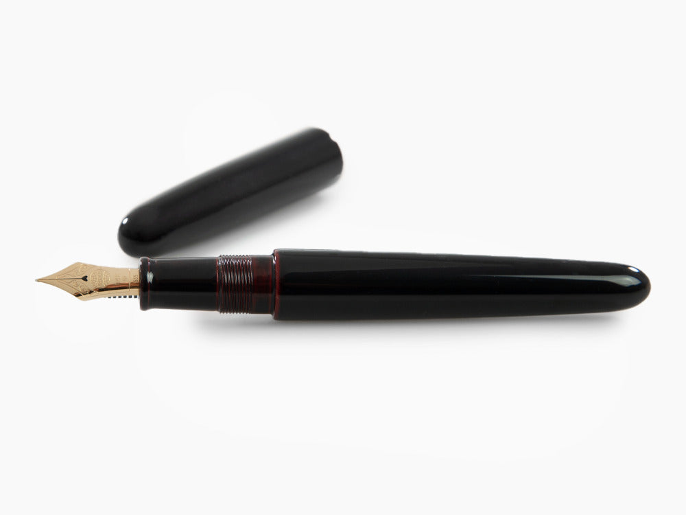 Estilográfica Nakaya Cigar Portable Kuro-Tamenuri, Ebonita, Laca Urushi