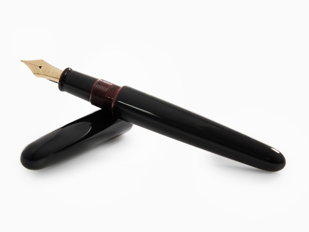 Estilográfica Nakaya Cigar Portable Kuro-Tamenuri, Ebonita, Laca Urushi