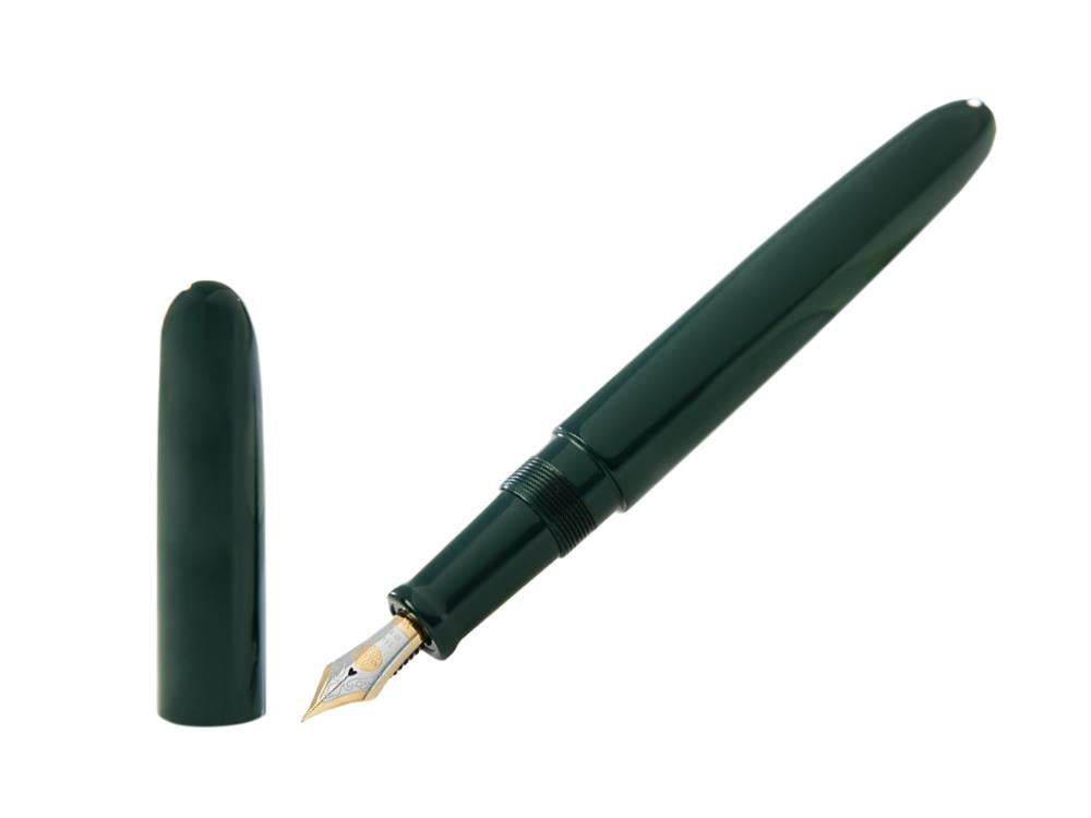 Pluma Estilográfica Nakaya Cigar Long, Midori, Ebonita, Ebonita, Oro 14k