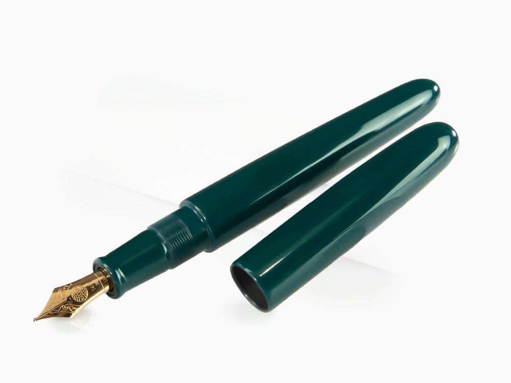 Pluma Estilográfica Nakaya Cigar Portable Midori, Ebonita, Laca Urushi