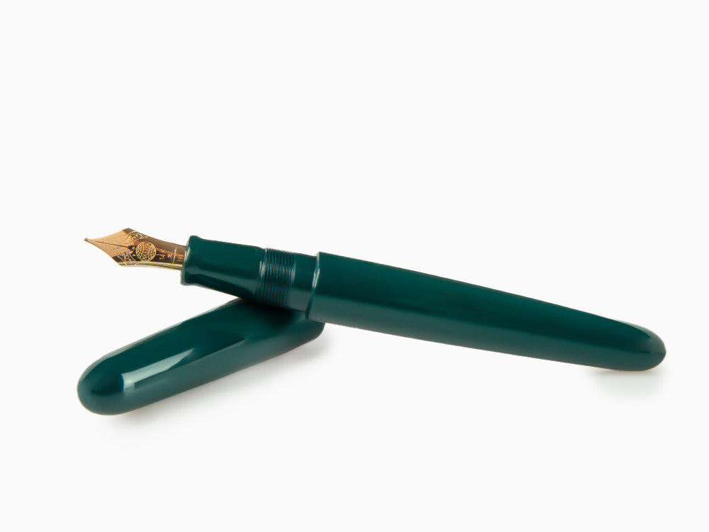 Pluma Estilográfica Nakaya Cigar Portable Midori, Ebonita, Laca Urushi