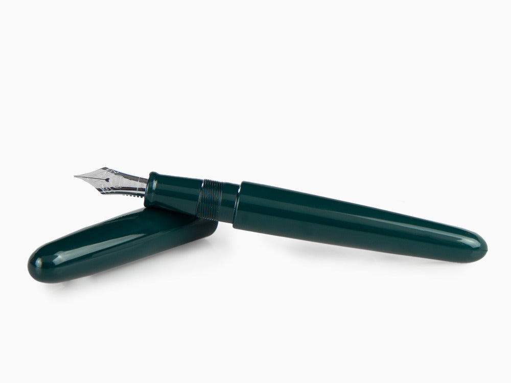 Pluma Estilográfica Nakaya Cigar Portable, Midori, Ebonita, 14k/rodio