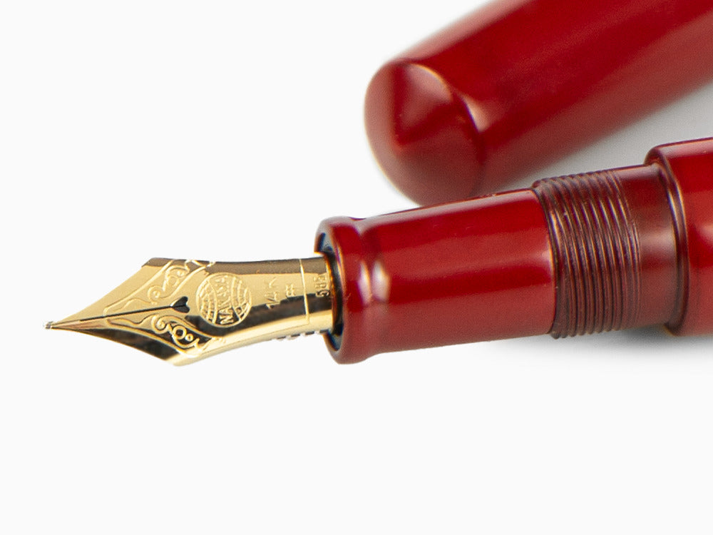 Pluma Estilográfica Nakaya Cigar Piccolo, Shu-nurippanashi, Oro 14k