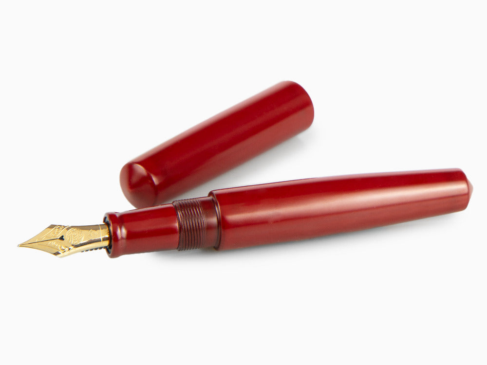 Pluma Estilográfica Nakaya Cigar Piccolo, Shu-nurippanashi, Oro 14k