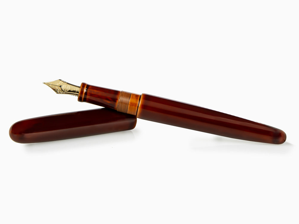 Estilográfica Nakaya Cigar Long Toki Tamenuri, Ebonita y laca Urushi