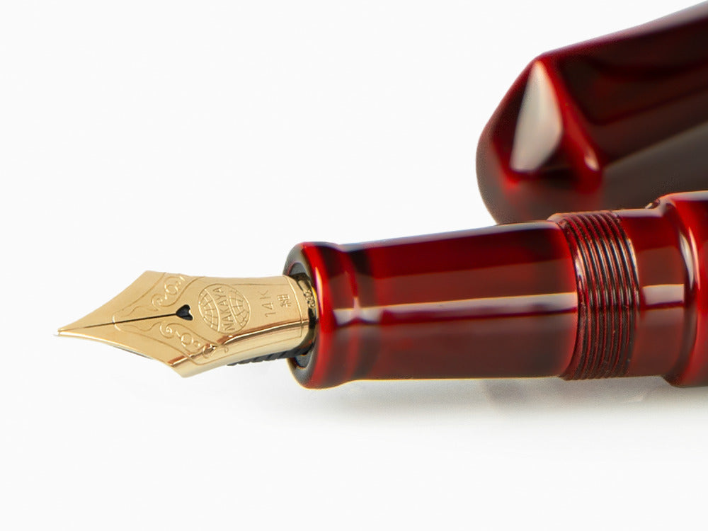 Estilográfica Nakaya Dorsal Fin Ver.2 Aka-Tamenuri, Ebonita, Laca Urushi
