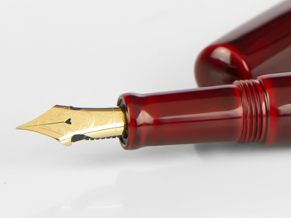 Pluma Estilográfica Nakaya Desk, Aka-Tamenuri, Plumín elástico