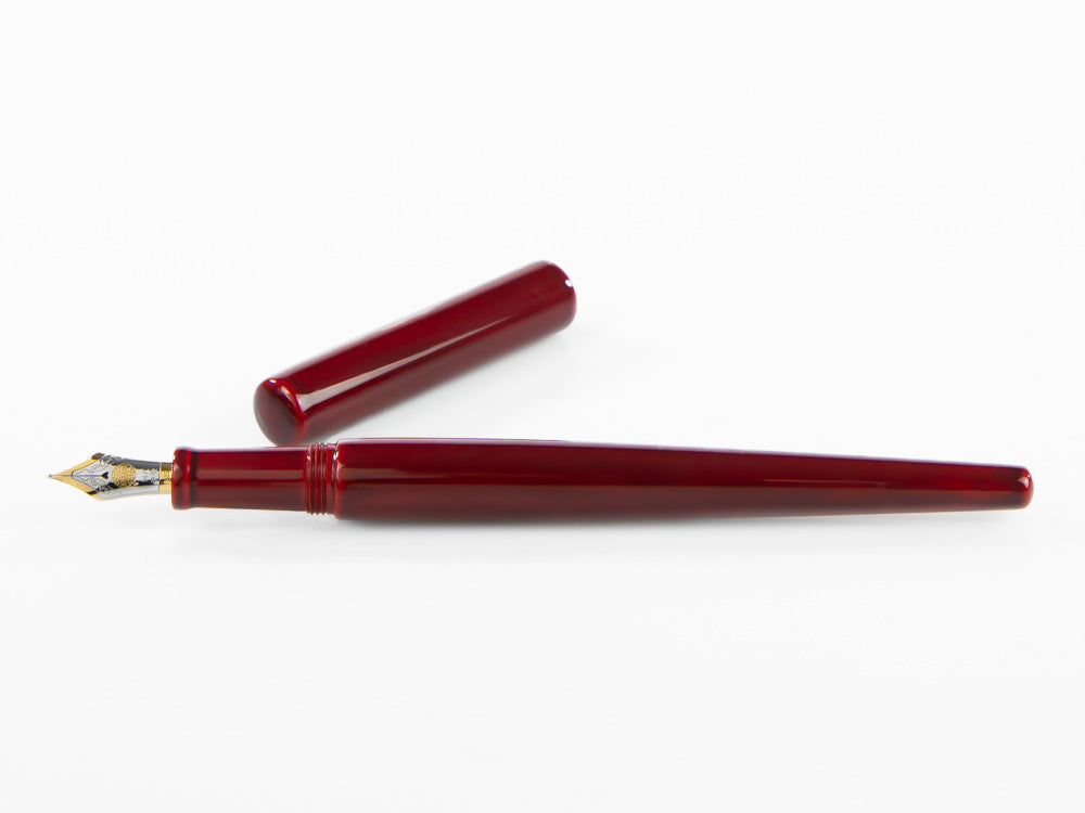 Pluma Estilográfica Nakaya Desk, Aka-Tamenuri, Oro 14K bicolor