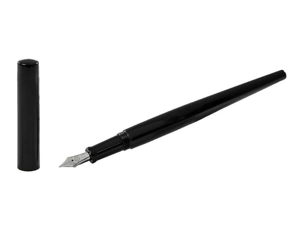 Pluma Estilográfica Nakaya Desk Kuro-Roiro, Negro, Oro 14k rodio