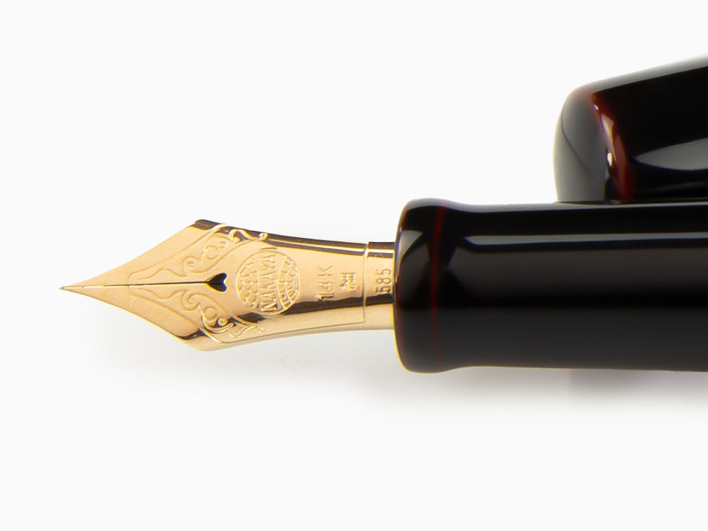 Pluma Estilográfica Nakaya Desk, Kuro Tamenuri, Ebonita y laca Urushi