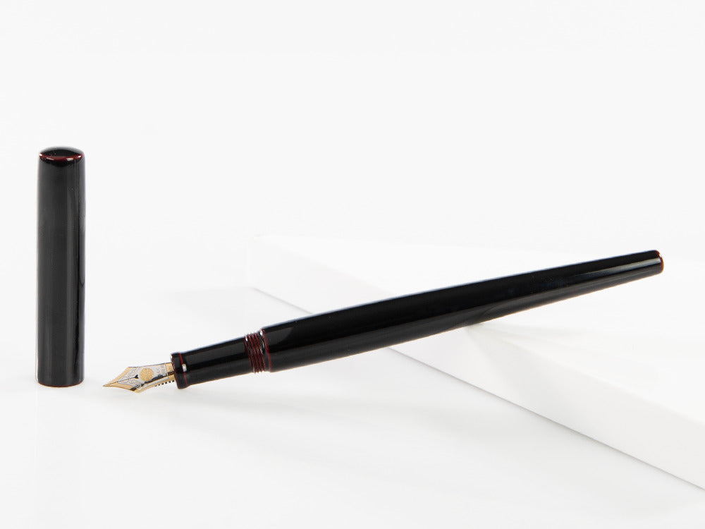 Pluma Estilográfica Nakaya Desk, Kuro-Tamenuri, Oro 14K bicolor