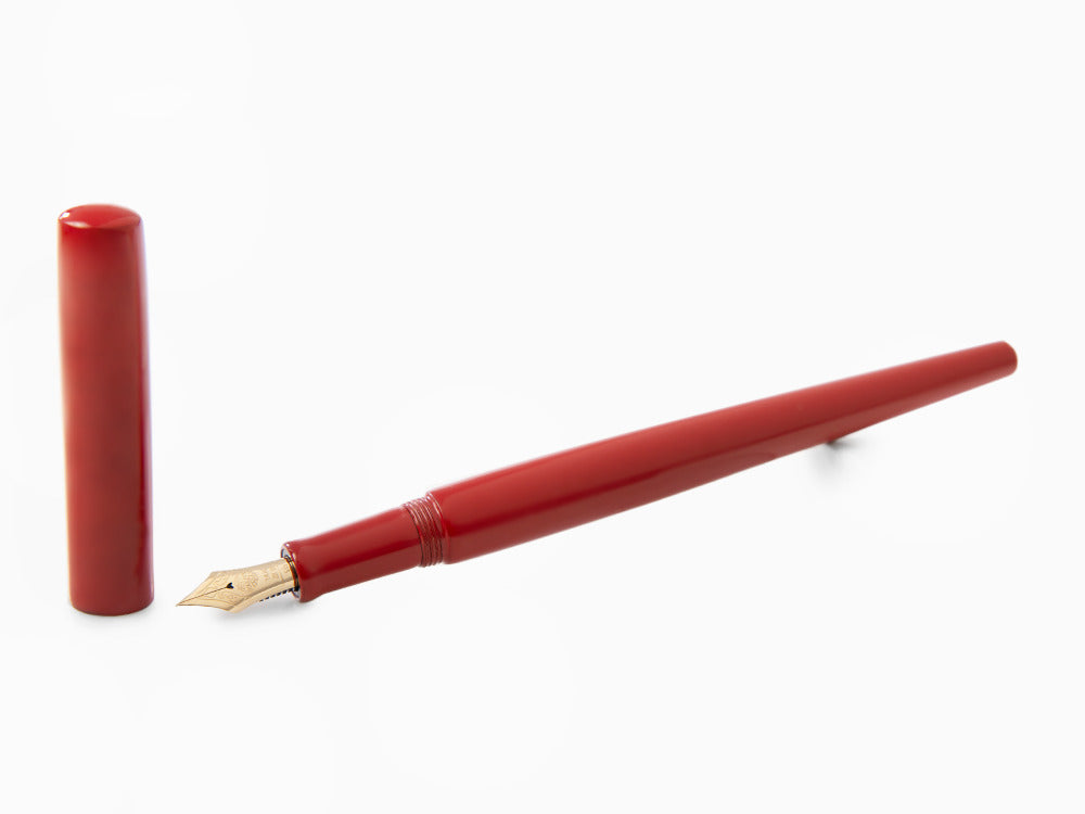 Pluma Estilográfica Nakaya Desk, Shu, Ebonita, Oro 14k,