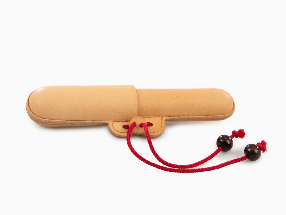 Estuche Nakaya, Piel, Marrón / Rojo, 1 Artículo de Escritura