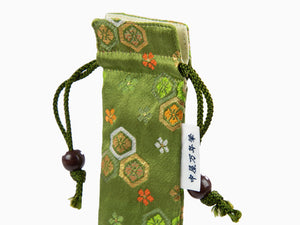 Estuche Nakaya Kyoto 'Nishijin-ori' Textil, Verde, 1 Artículo de Escritura