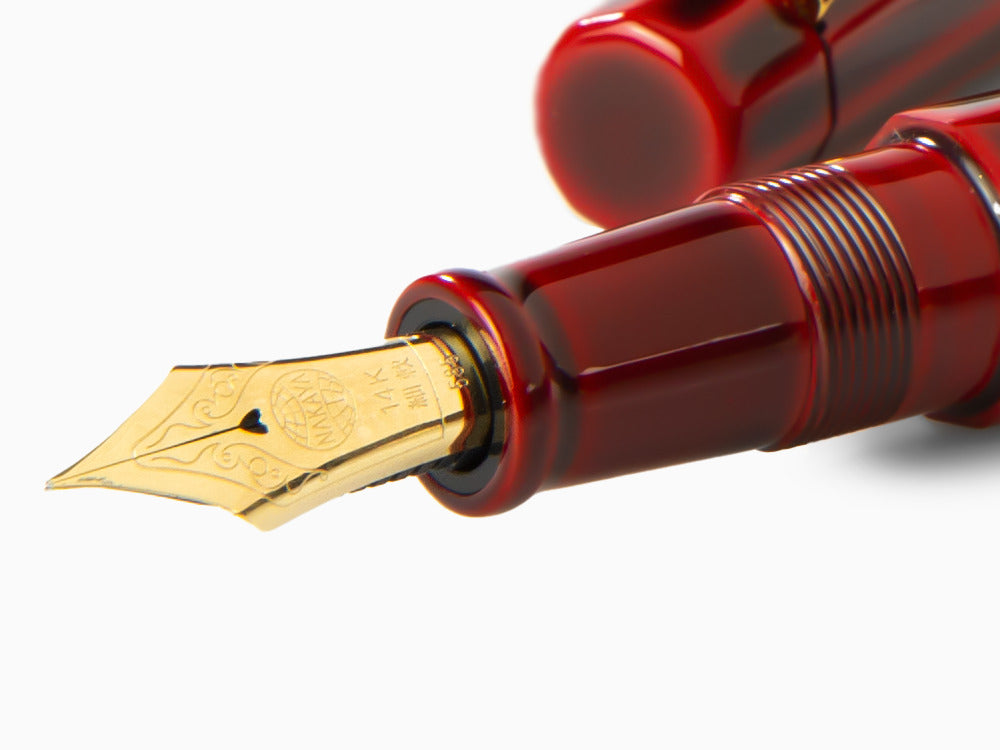 Estilográfica Nakaya Writer Aka-Tamenuri, Decapod (TW), Ebonita y Urushi