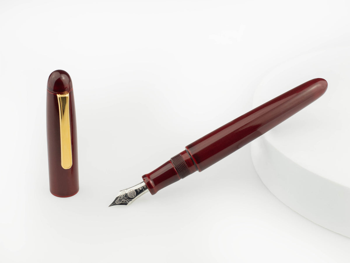Pluma Estilográfica Nakaya Writer Portable Aka-Tamenuri, Laca Urushi