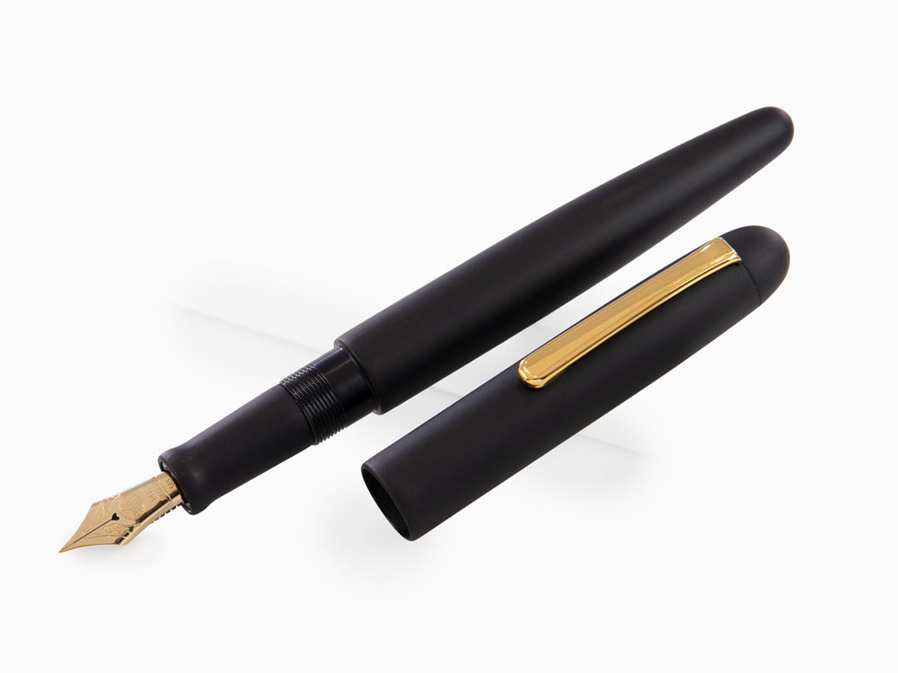 Pluma Estilográfica Nakaya Writer Black Hairline, Long, Ebonita
