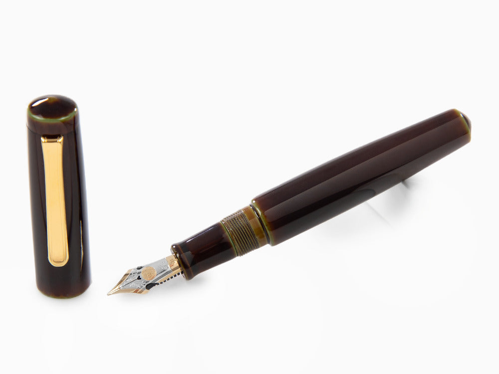Estilográfica Nakaya Writer Heki-Tamenuri, Piccolo, Bicolor, Elástico