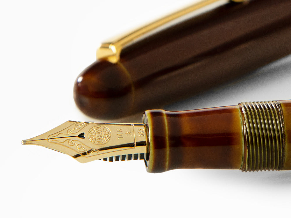 Pluma Estilográfica Nakaya Writer Heki-Tamenuri Portable, Plumín Itálico