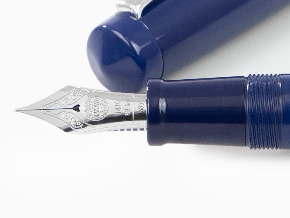 Pluma Estilográfica Nakaya Writer Kikyo, Piccolo, Ebonita, Rodio