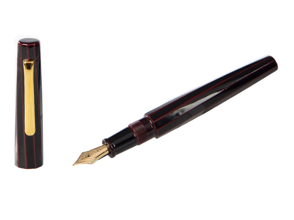 Pluma Estilográfica Nakaya Writer, Kuro Tamenuri, Ebonita y laca Urushi