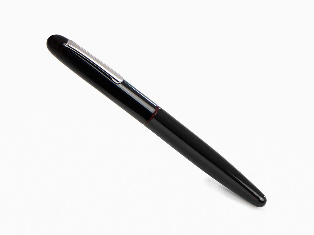 Pluma Estilográfica Nakaya Writer Long Kuro-Tamenuri, Ebonita, Rodiado