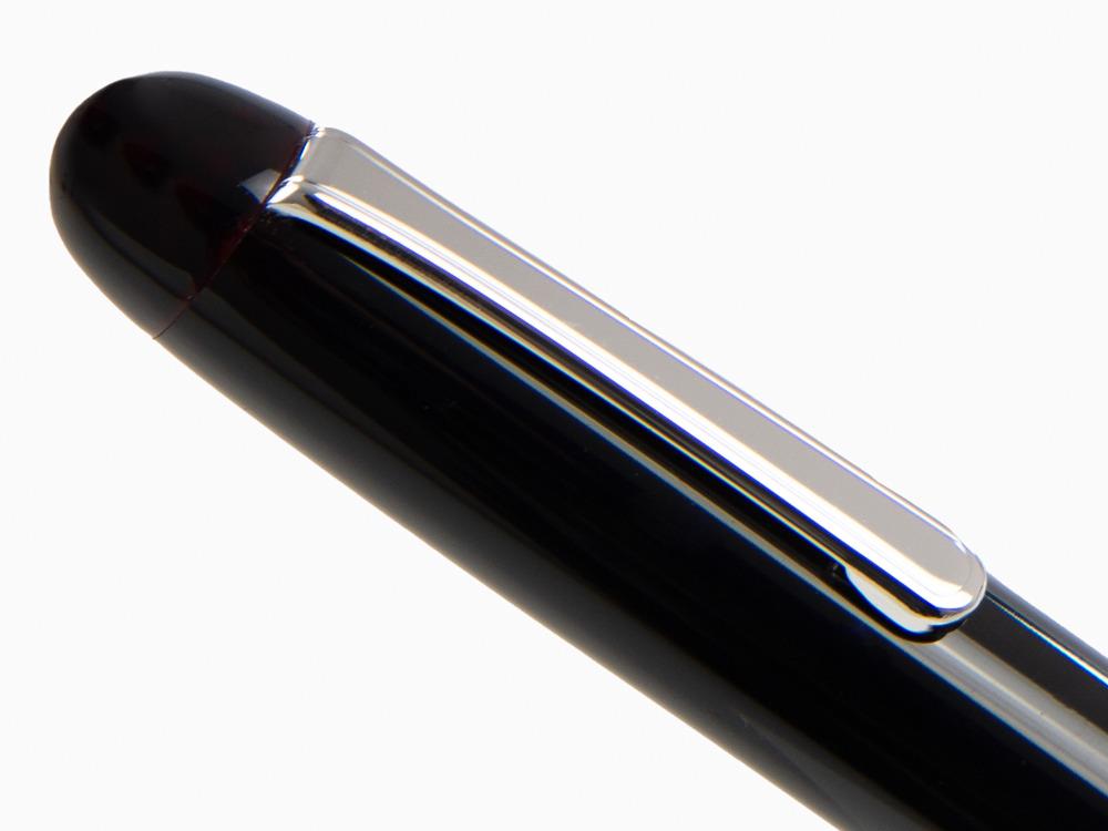 Pluma Estilográfica Nakaya Writer Long Kuro-Tamenuri, Ebonita, Rodiado