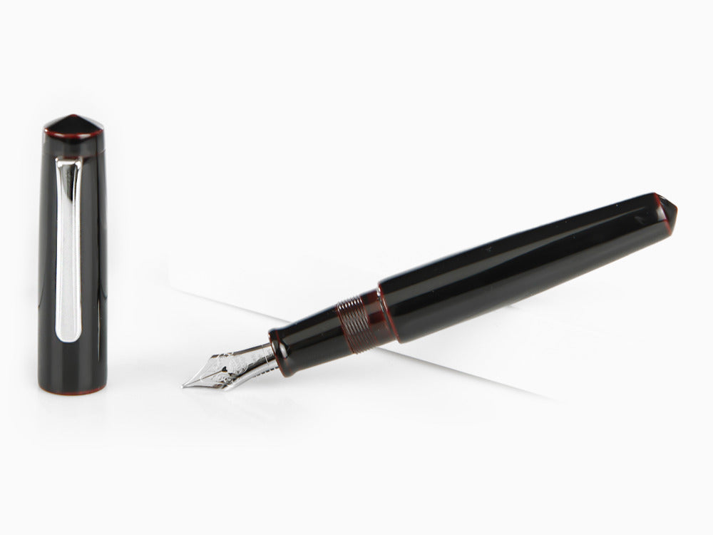 Pluma Estilográfica Nakaya Writer Kuro-Tamenuri, Piccolo, Ebonita, Rodio