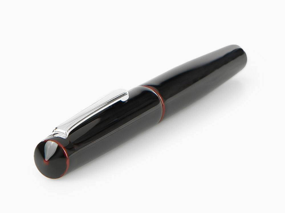 Pluma Estilográfica Nakaya Writer Kuro-Tamenuri, Piccolo, Ebonita, Rodio
