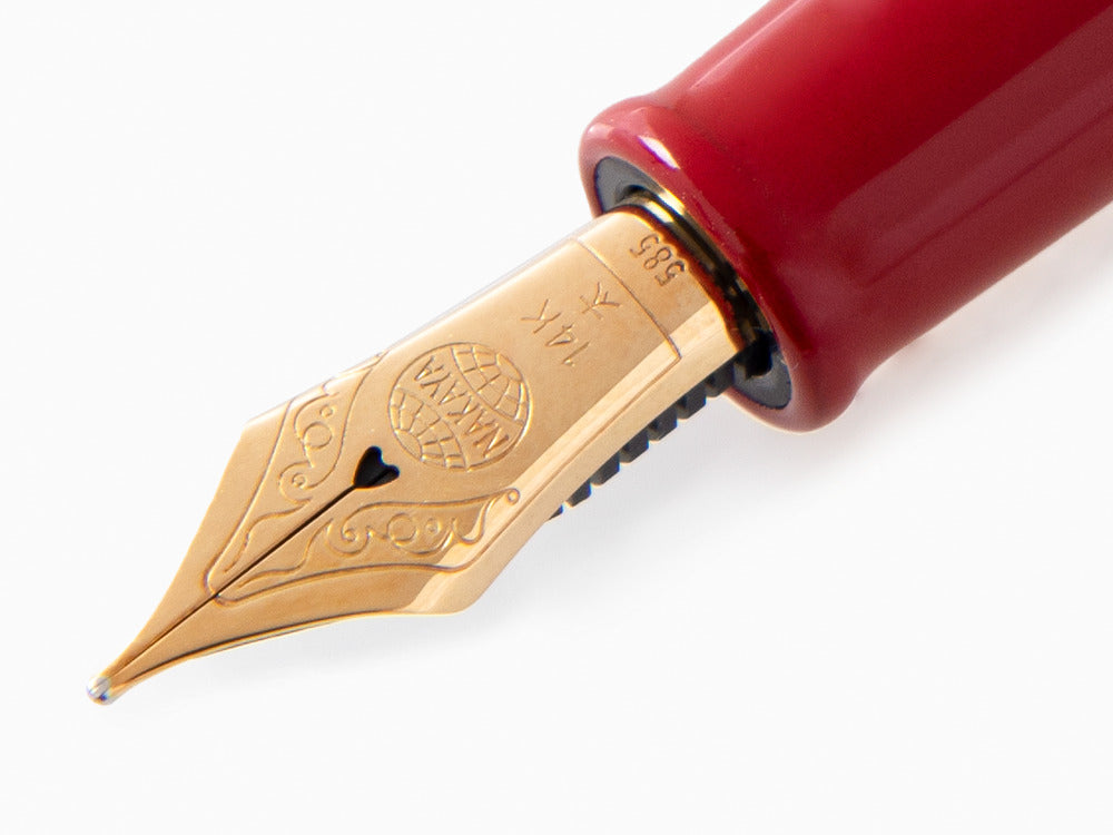 Pluma Estilográfica Nakaya Writer Portable Shu, Ebonita, Oro
