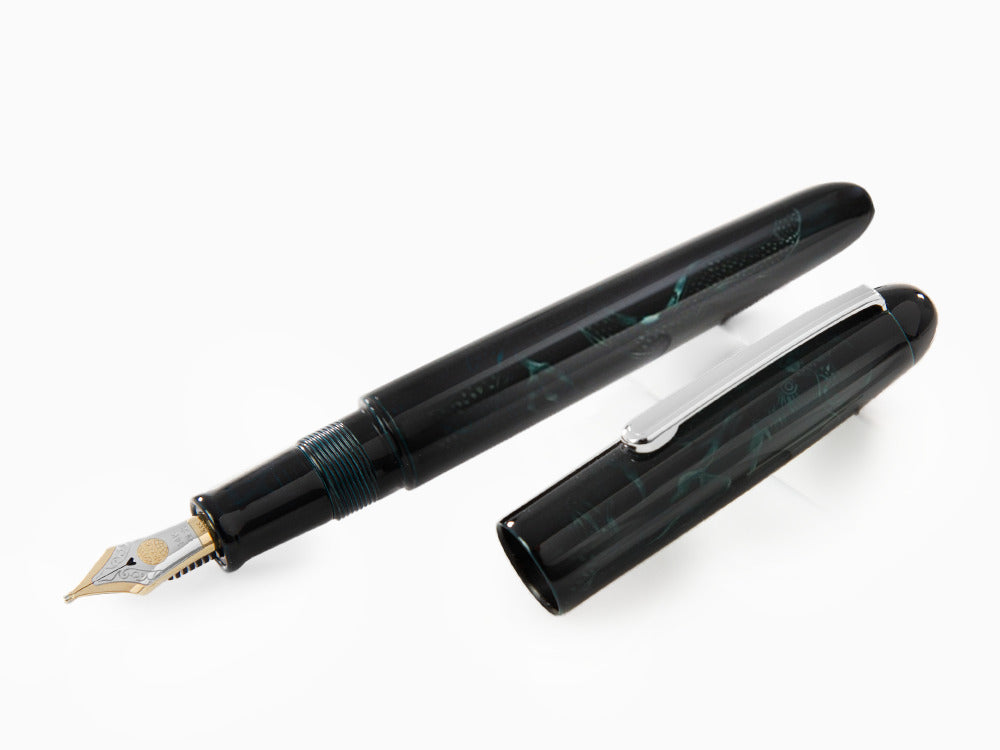 Estilográfica Nakaya Writer Ascending Dragon I-Tamesukashi, Ao-Tamenuri