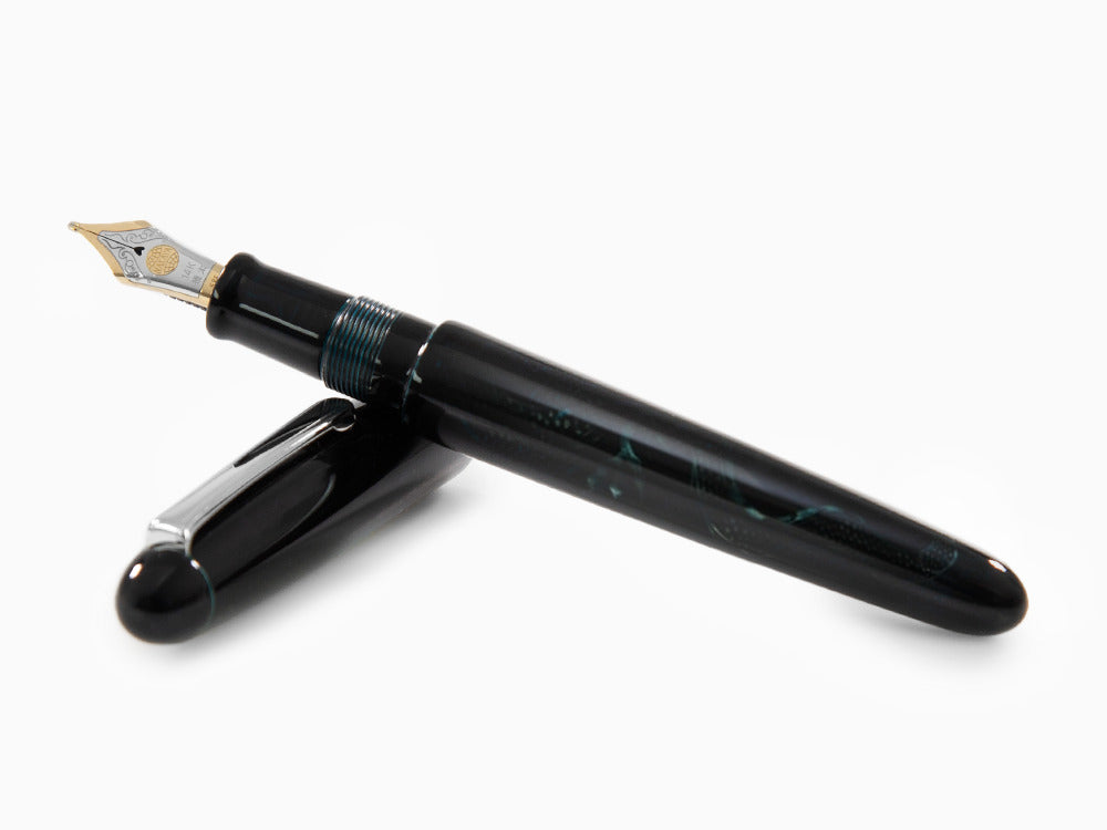 Estilográfica Nakaya Writer Ascending Dragon I-Tamesukashi, Ao-Tamenuri