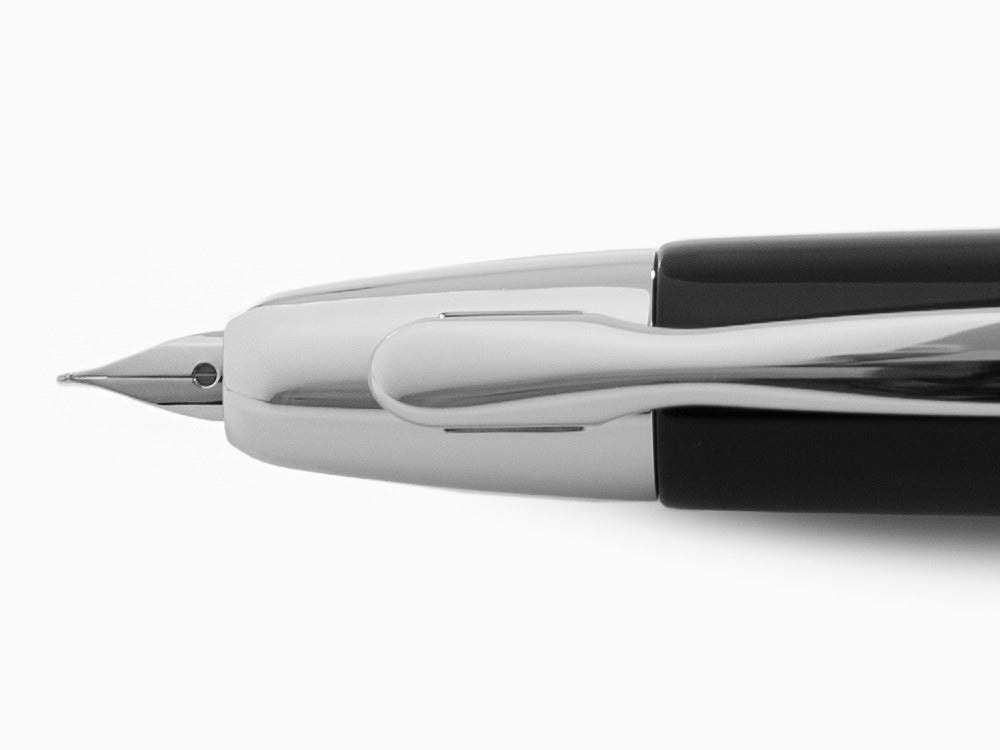 Estilográfica Namiki Capless Raden, Laca, Cromo, Negro, FC-4500-RSR