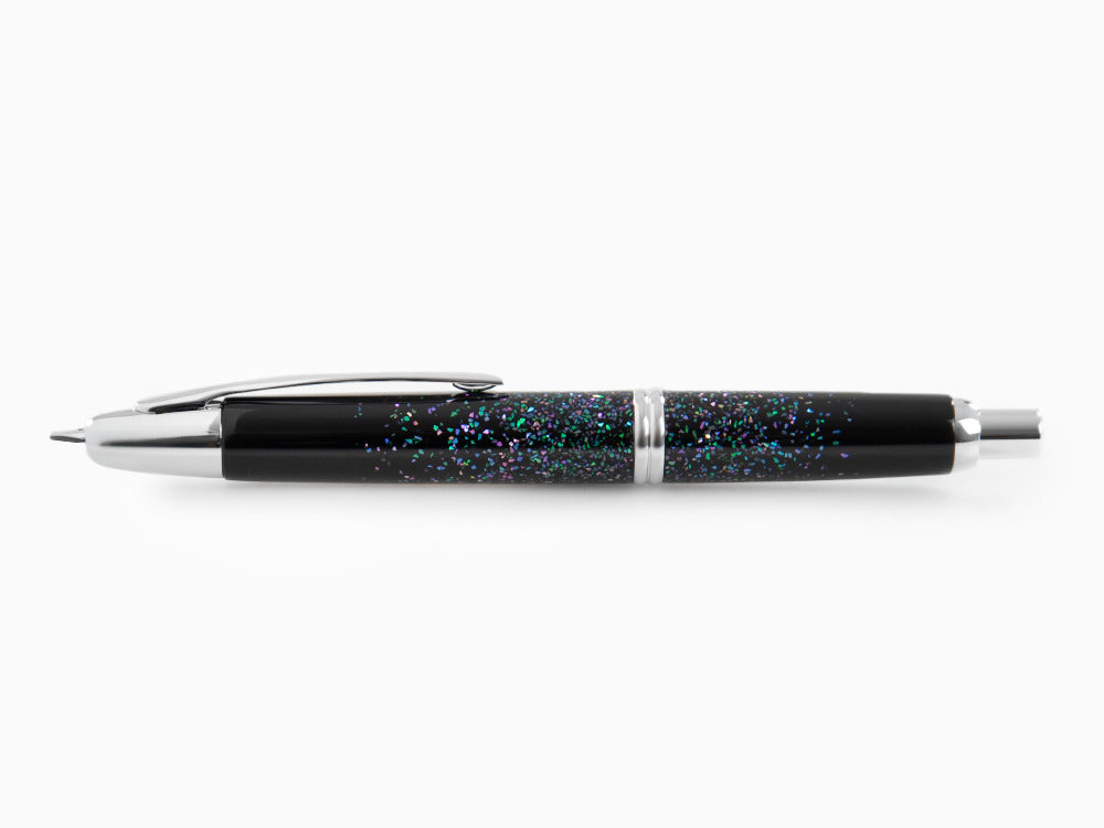 Estilográfica Namiki Capless Raden, Laca, Cromo, Negro, FC-4500-RSR