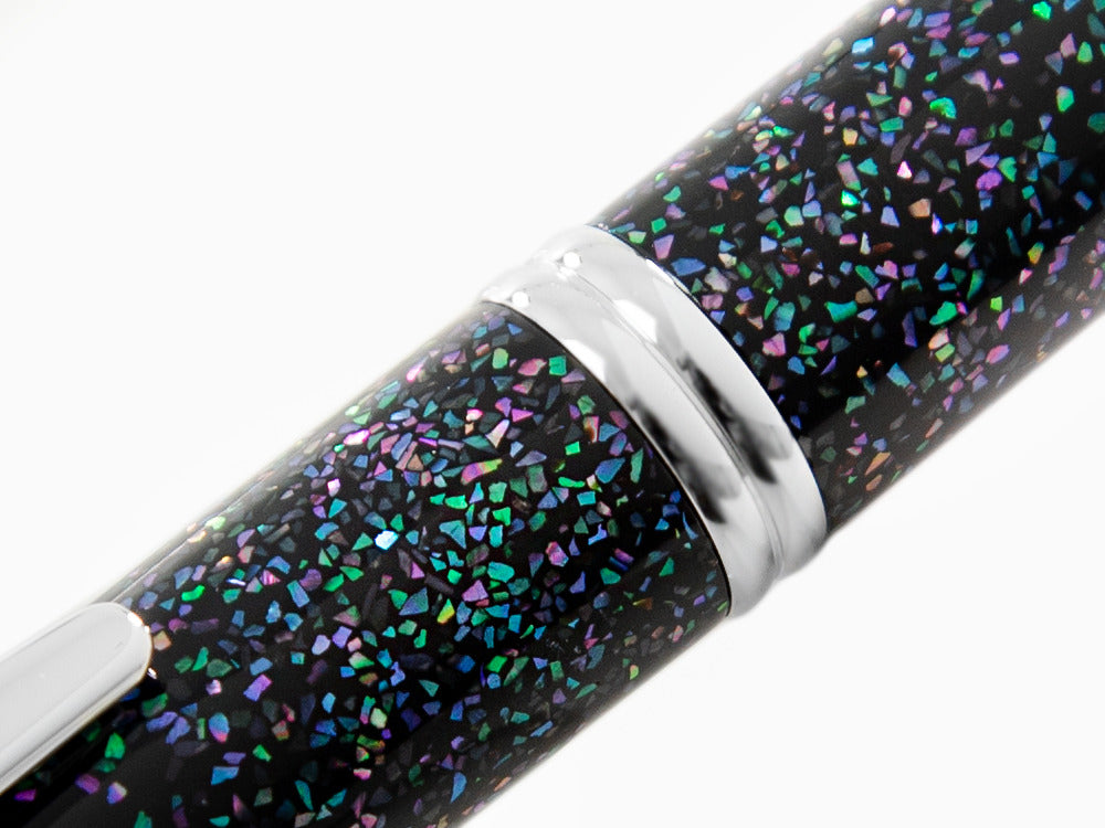 Estilográfica Namiki Capless Raden, Laca, Cromo, Negro, FC-4500-RSR