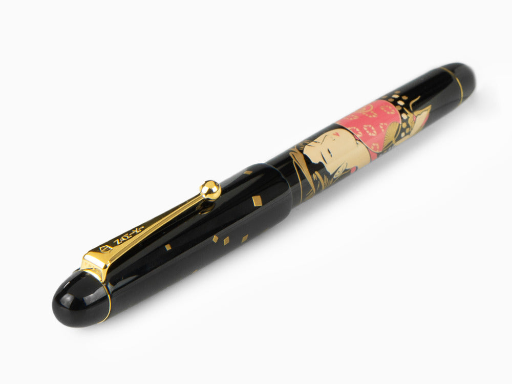 Estilográfica Namiki Nippon Art 3 Beauties Ohisa Takashima, Maki-e, Oro