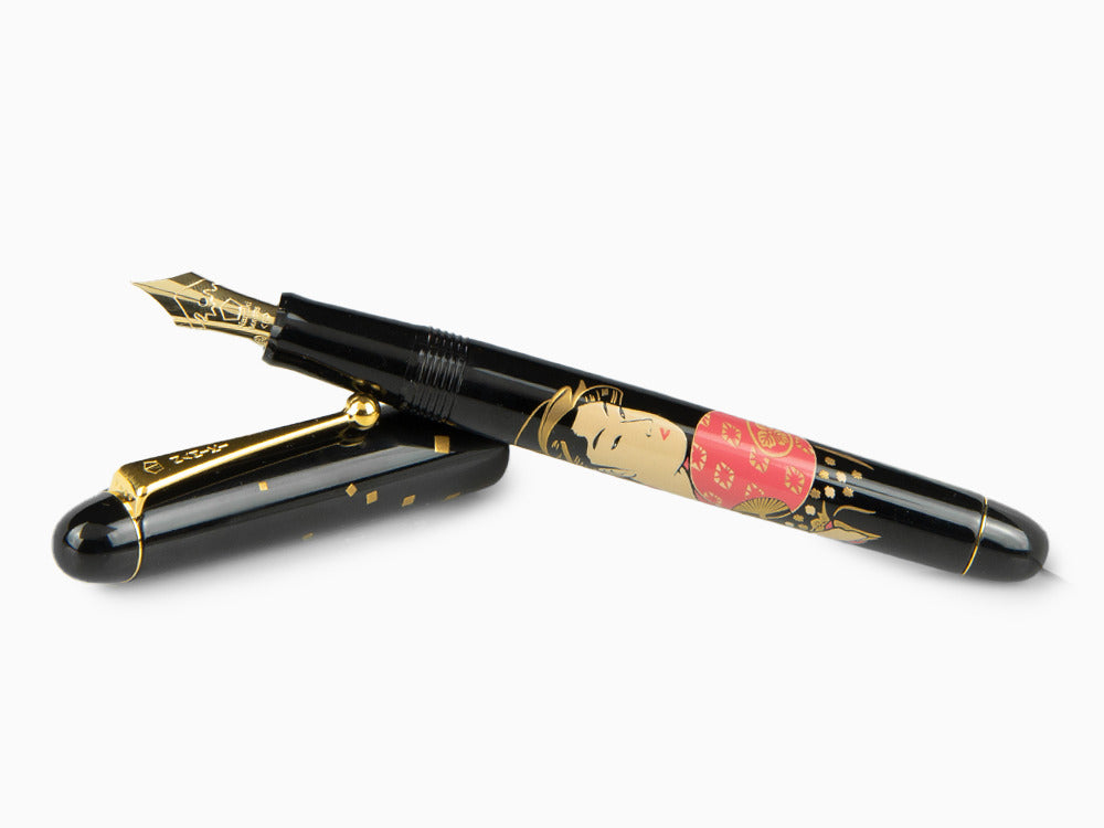 Estilográfica Namiki Nippon Art 3 Beauties Ohisa Takashima, Maki-e, Oro