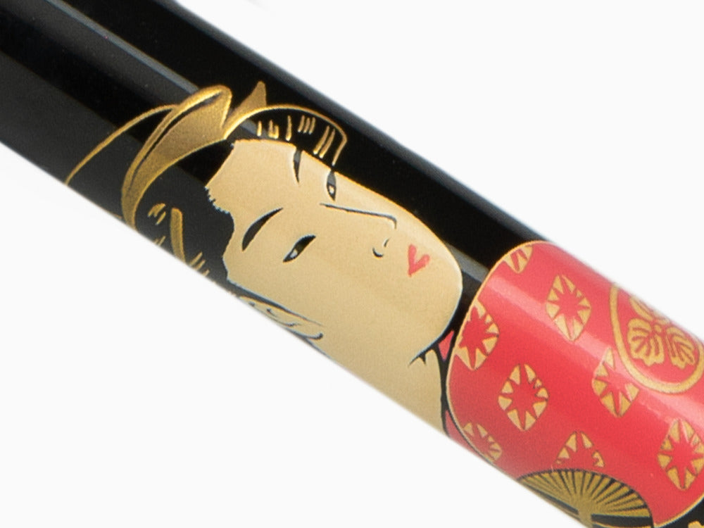 Estilográfica Namiki Nippon Art 3 Beauties Ohisa Takashima, Maki-e, Oro