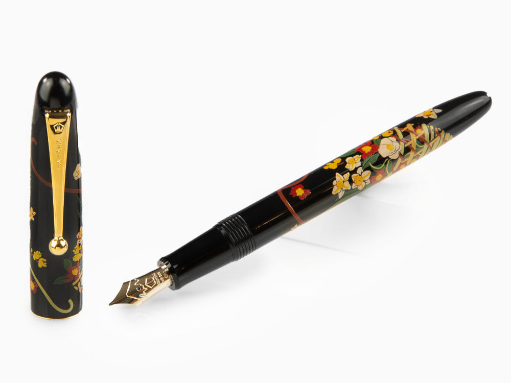 Pluma Estilográfica Namiki Nippon Art Flower Basket, Adornos en oro