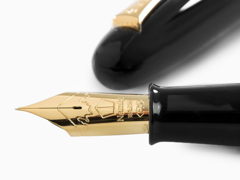 Estilográfica Namiki Emperor Urushi Laca negra No.50, Oro, FNF-148S-B